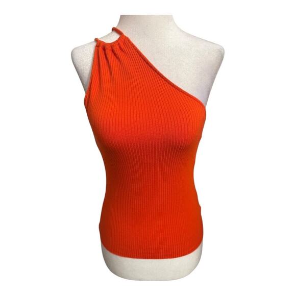 NEW The‎ Range Women's Small One-Shoulder Orange Tank Top NWT - Picture 2 of 9